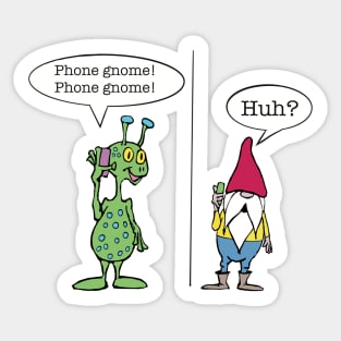 Phone Gnome-Gnomes Sticker